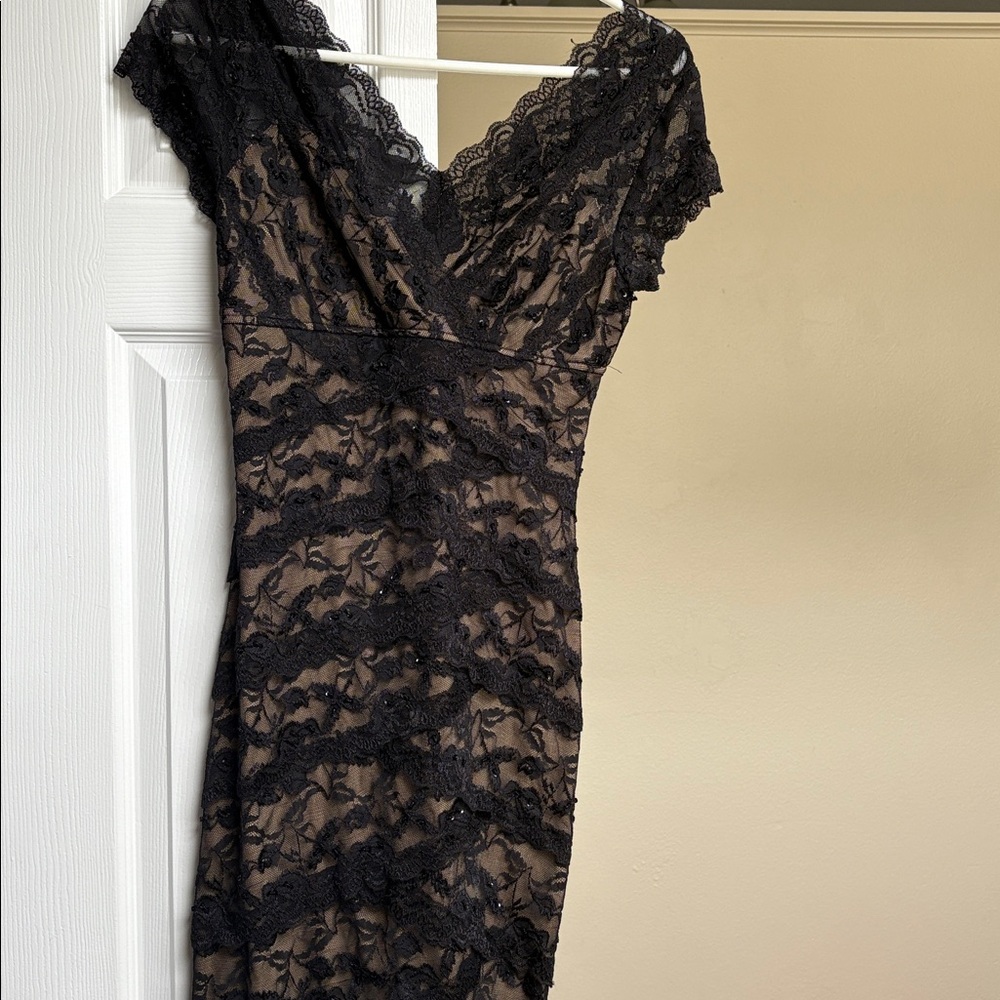 Marina lace and sequin dress